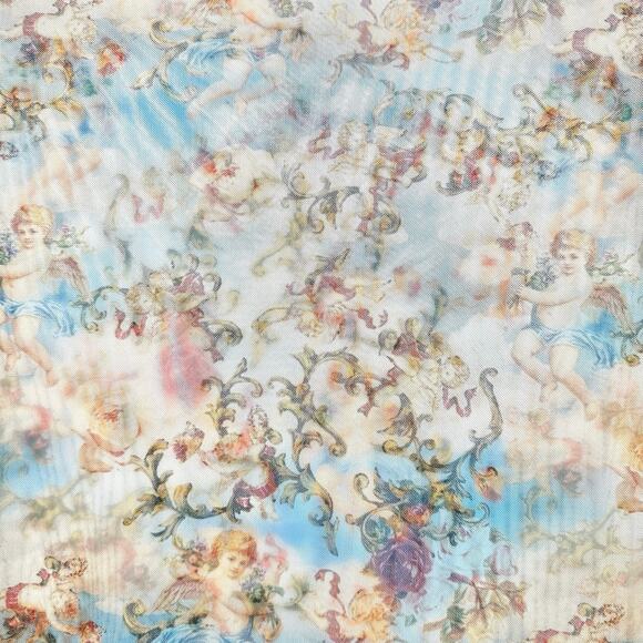 ASOS Design | Men | Rococo Floral Angels LS Sheer Mesh Muscle Shirt | Size Small - Picture 11 of 12